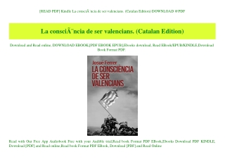 [READ PDF] Kindle La consciÃƒÂ¨ncia de ser valencians. (Catalan Edition) DOWNLOAD @PDF