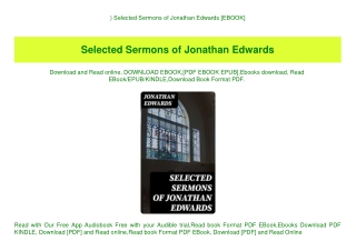 ^DOWNLOAD-PDF) Selected Sermons of Jonathan Edwards [EBOOK]