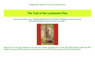 DOWNLOAD FREE The Trail of the Lonesome Pine (DOWNLOAD E.B.O.O.K.^)