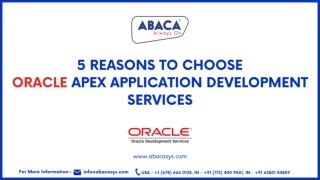 Oracle APEX Application Development Services