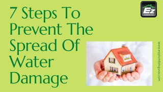 Steps To Prevent The Spread Of Water Damage