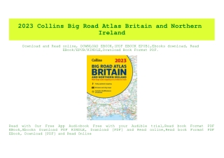 (READ)^ 2023 Collins Big Road Atlas Britain and Northern Ireland [PDF EBOOK EPUB KINDLE]
