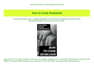Read Online How to Cook Husbands [W.O.R.D]