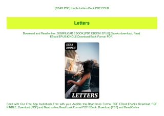 [READ PDF] Kindle Letters Book PDF EPUB
