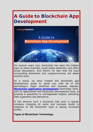 A Guide to Blockchain App Development