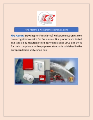 Fire Alarms | Ke.karamelectronics.com