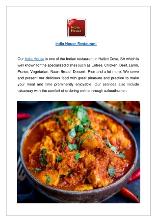 Upto 10% offer order now - India House Restaurant