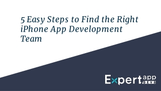 5 Easy Steps to Find the Right iPhone App Development Team