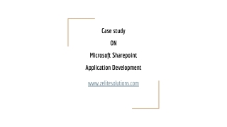 Microsoft Sharepoint Application Development