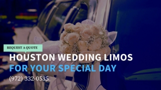 Houston Wedding Limos for your Special Day