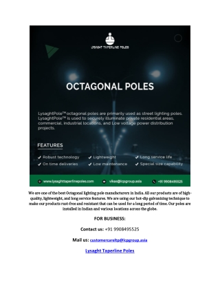 Octagonal poles supplier near me