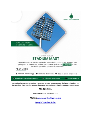 Stadium Mast manufactures in India