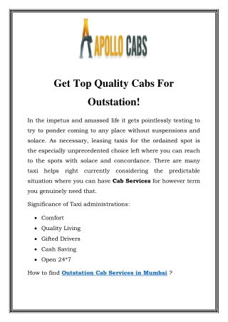 Outstation Cab Services in Mumbai Call-09769864446