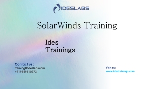 SolarWinds Training