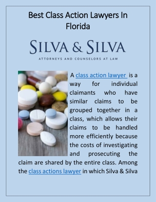 Best Class Action Lawyers In Florida