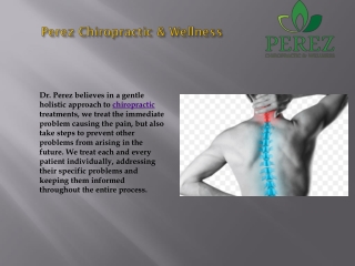 Perez Chiropractic & Wellness Center In Dallas