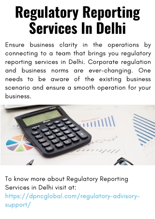 Regulatory Reporting Services in Delhi