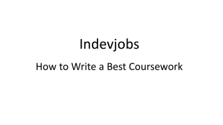 How to Write a Best Coursework