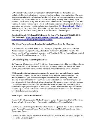 C3 Glomerulopathy Market