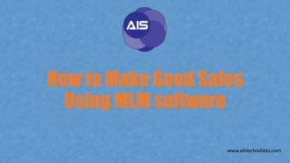 How to Make Good Sales Using MLM software
