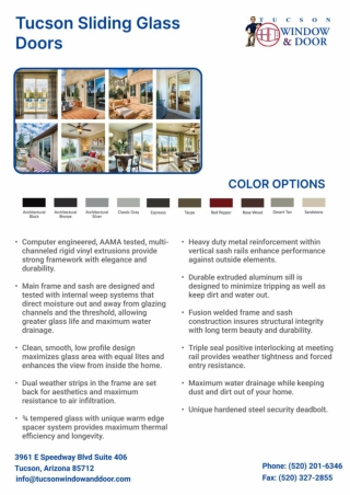 Tucson Sliding Glass Doors  | Exterior Doors Tucson,