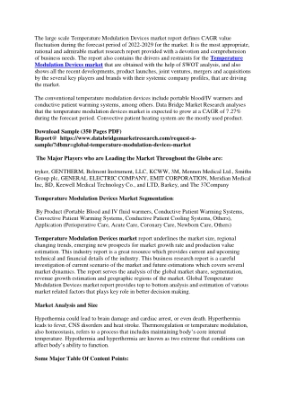 Temperature Modulation Devices Market