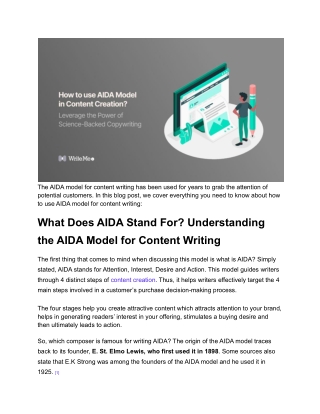 How to Use AIDA in Content Writing – Leverage The Power of Science-Backed Copywriting