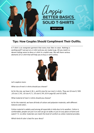 How to Shope Men's T-shirts online