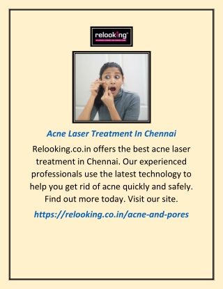 Acne Laser Treatment In Chennai