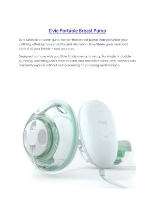 Elvie Portable Breast Pump