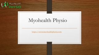 Physiotherapist in Brampton | Myohealthphysio.com