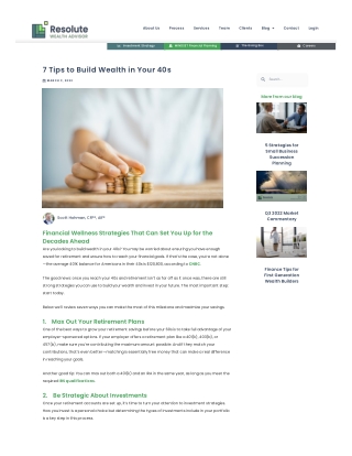 7 Tips to Building Wealth