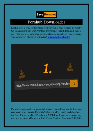 Pornhub Downloader  Saveporn.net