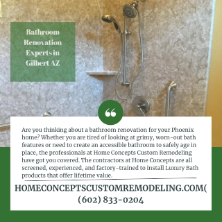 Bathroom Renovation Experts in Gilbert AZ