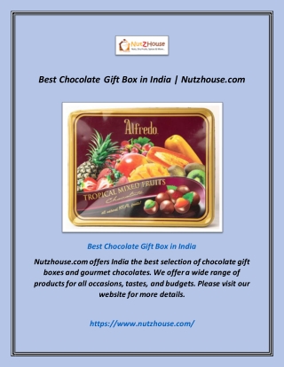 Best Chocolate Gift Box in India | Nutzhouse.com