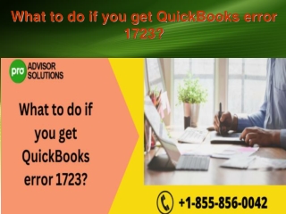 What to do if you get QuickBooks error 1723