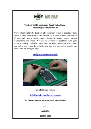 The Best Cell Phone Screen Repair in Padstow Mobilerepairfactory.com.au