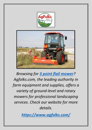 3 Point Flail Mower | Agfolks.com