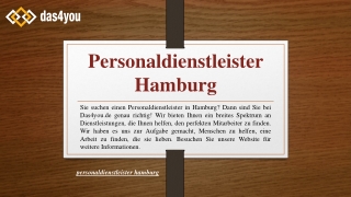 Personaldienstleister Hamburg | Das4you.de