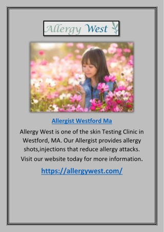 Allergist Westford MA | Allergy West