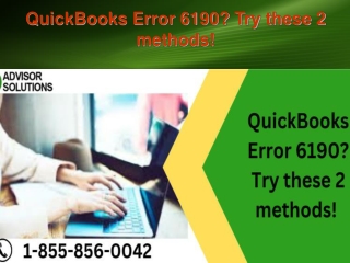 QuickBooks Error 6190 Try these 2 methods