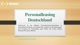 Personalleasing Deutschland | Das4you.de