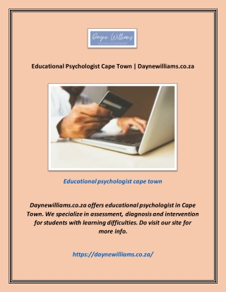 Educational Psychologist Cape Town | Daynewilliams.co.za