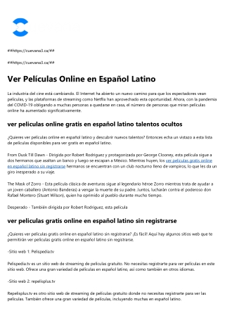 peliculas gratis online completas en español latino para ver