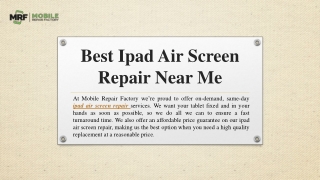 Best Ipad Air Screen Repair Near Me | Mobilerepairfactory.com.au