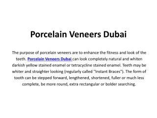 Porcelain Veneers Dubai