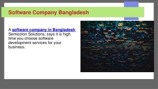 Software Company in Bangladesh - Semicolon IT Solutions