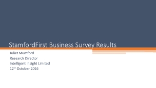 StamfordFirst Business Survey Results