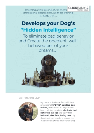 Develops your Dogs - Hidden Intelligence