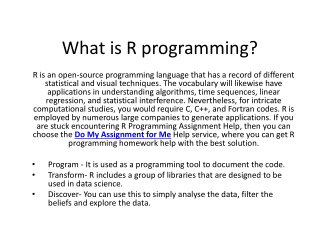 What is R programming